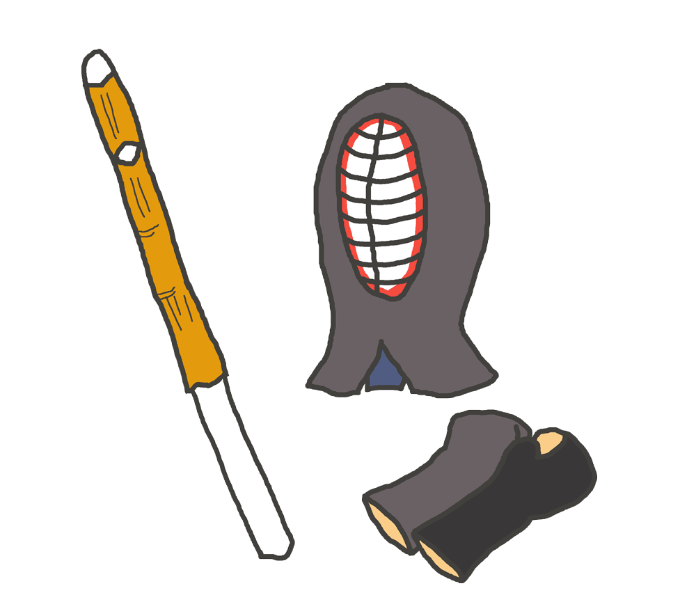 剣道道具のイラスト