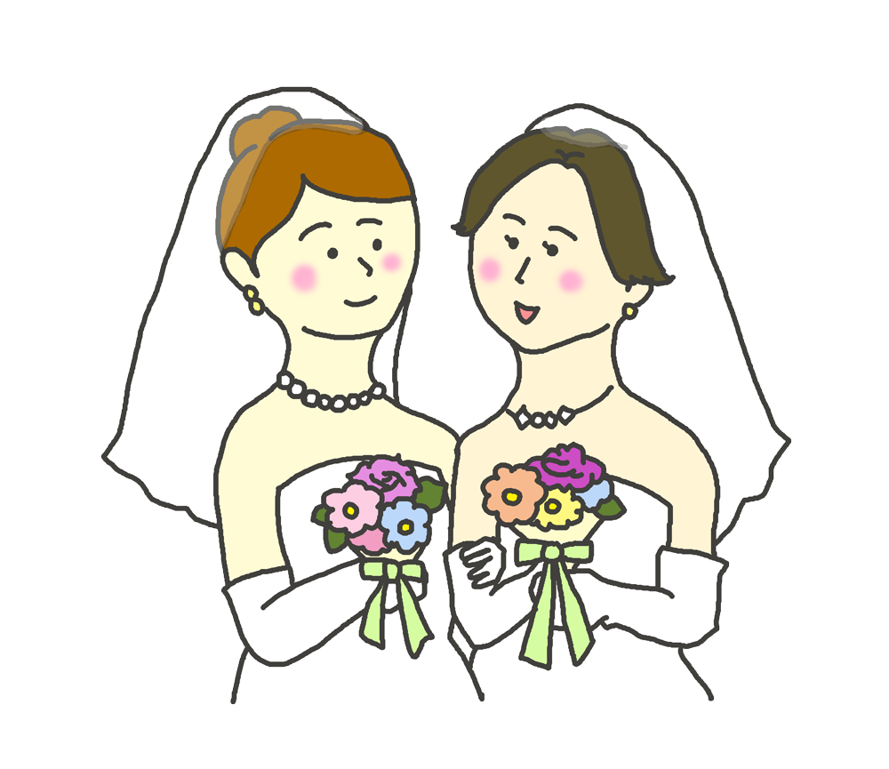 同性婚のイラスト（女性）