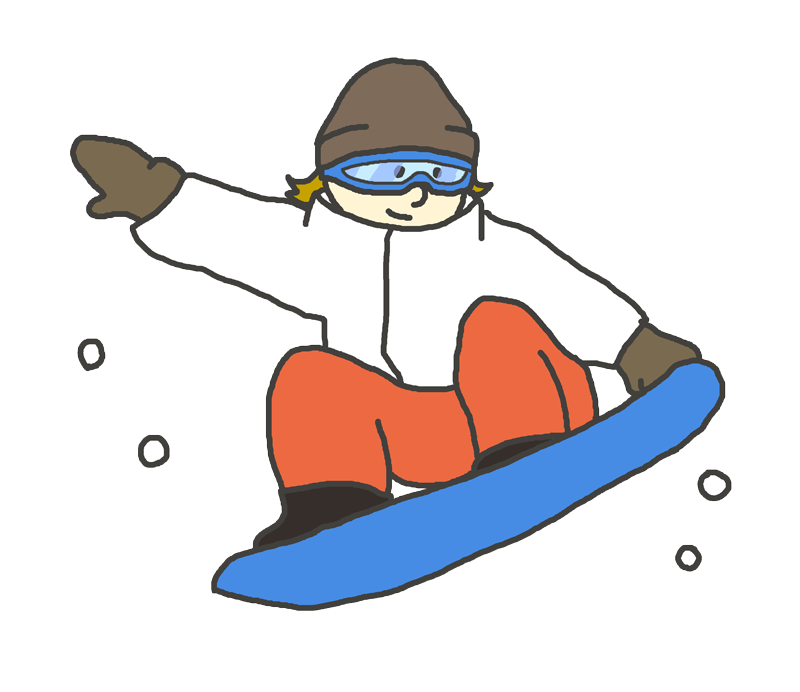 スノーボード選手のイラスト