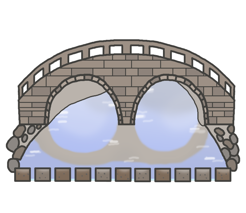 眼鏡橋のイラスト