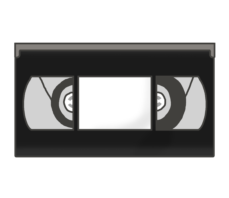 ビデオテープ（VHS）のイラスト