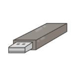 USBメモリーのイラスト（パソコン周辺機器）
