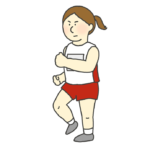 女子競歩選手のイラスト
