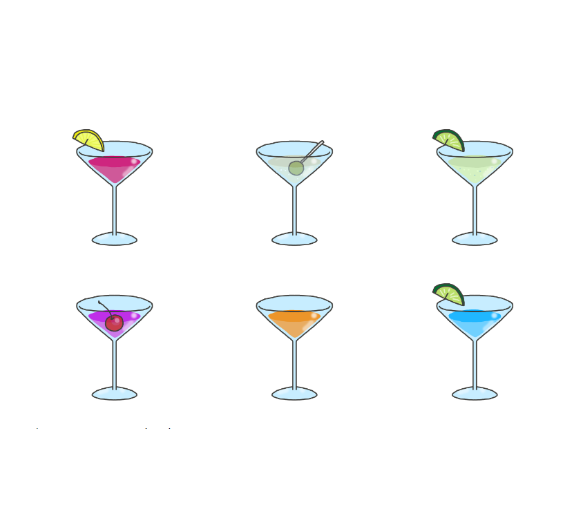 いろいろなカクテルのイラスト イラストの里