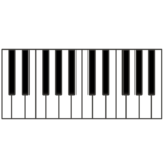 ピアノの鍵盤のイラスト
