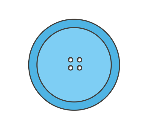 水色のボタンのイラスト
