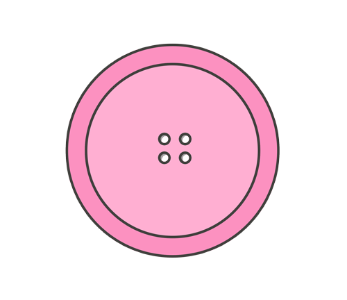 ピンク色のボタンのイラスト