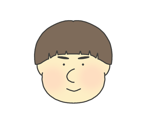 おかっぱヘアーの男の子のアイコンイラスト