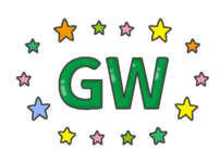 「GW」の文字イラスト