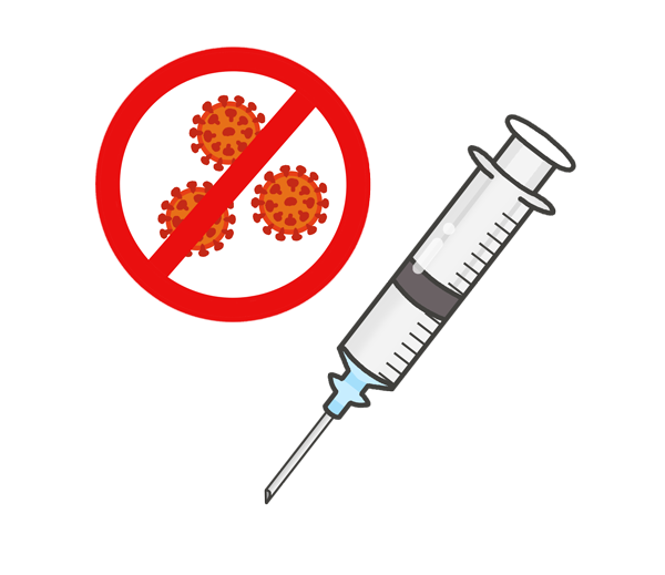 新型コロナウイルスのワクチンのイメージイラスト