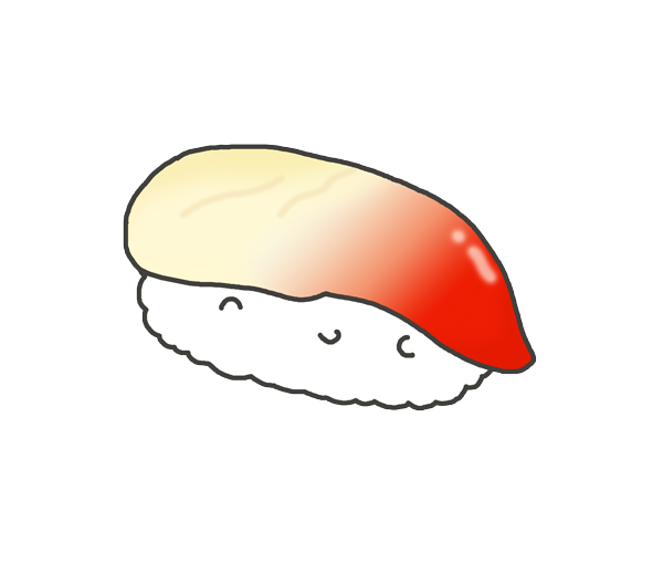 ホッキ貝のお寿司のイラスト