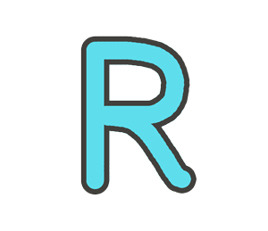 Rの文字イラスト