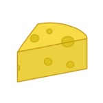 穴あきチーズのイラスト
