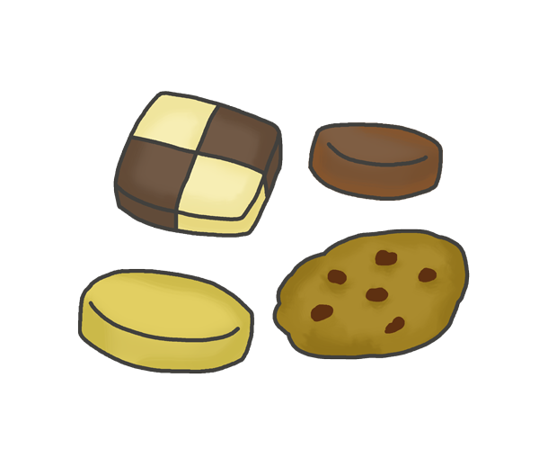 いろいろなクッキー（お菓子）のイラスト