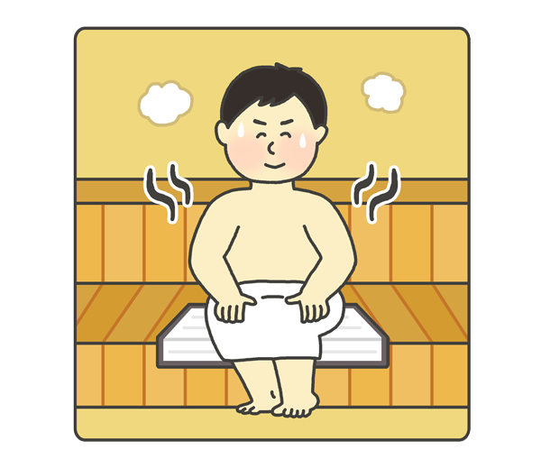 サウナのイラスト（男性）