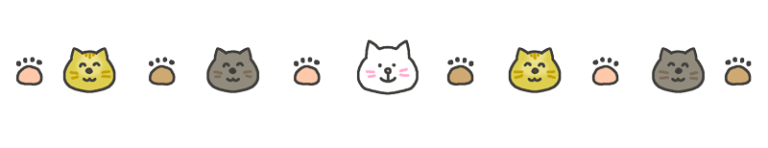 猫の飾りラインのイラスト素材 - イラストの里