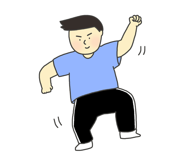 ダンスをしている男性のイラスト