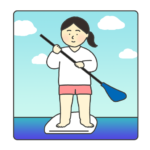 SUPのイラスト（女性）