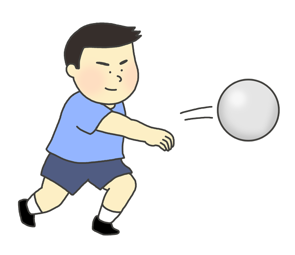 ボールを投げる男性のイラスト