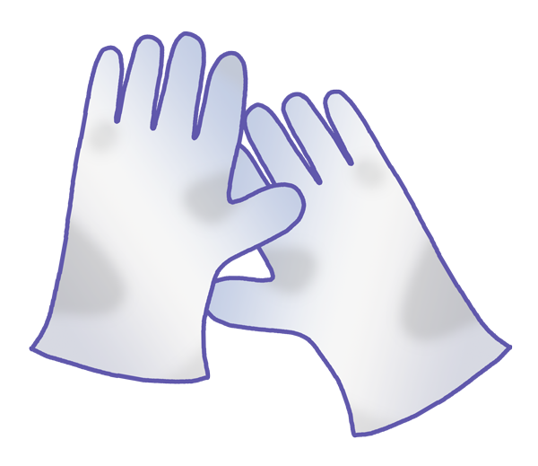 ビニール手袋のイラスト